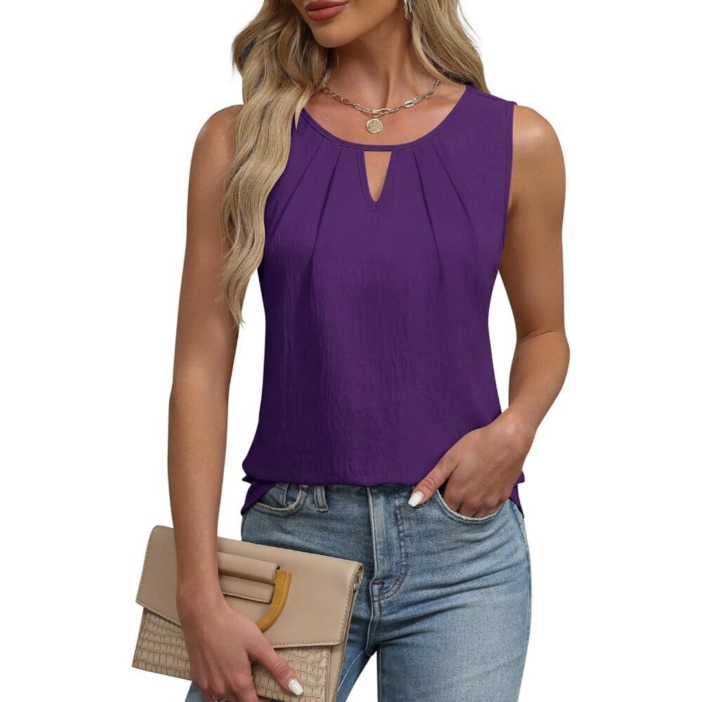 Blooming Jelly Womens Pink Floral Sleeveless Basic Loose Casual Summer Tank Top